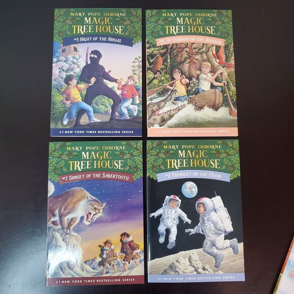 5 Magic Tree House Lot Paperback Books Mary Pope Osborne 5, 6, 7, 8, 28 - Picture 2 of 11
